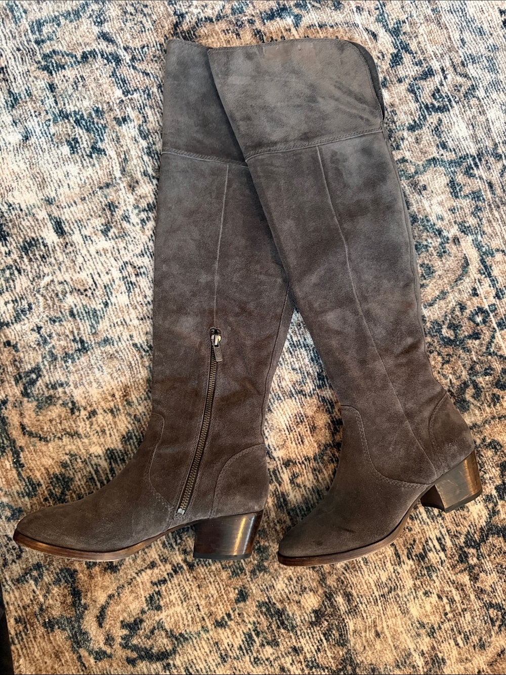 Frye Women's Over-the-Knee Suede Boots in Dark Gray